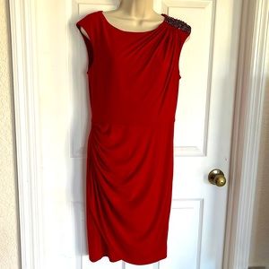 London Times red sleeveless dress